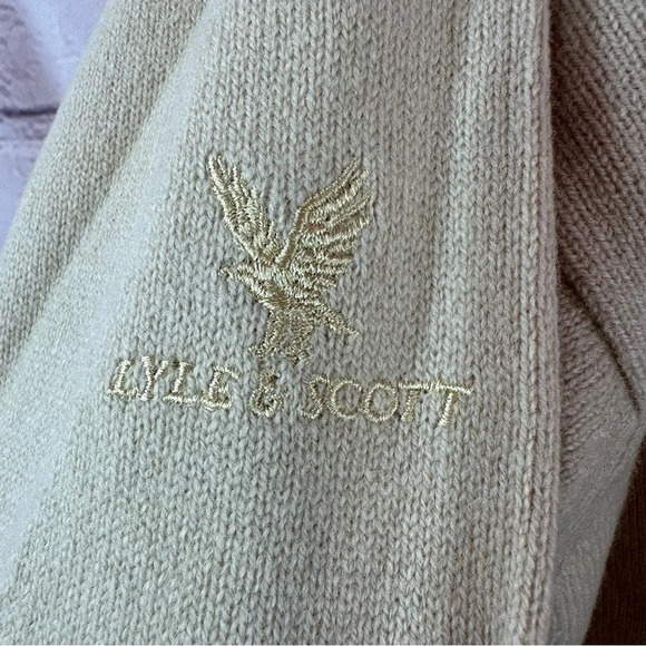 vintage lyle & scott pure new wool sweater made in scotland sz large preppy - Picture 6 of 9